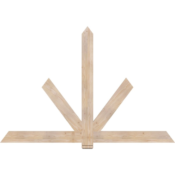 Ekena Millwork Kennewick Smooth Timber Gable Bracket, Douglas Fir, 84"W x 56"H x 1 1/2"D x 5 1/2"F, 16/12 Pitch GBW084X56X0206KEN00SDF - main